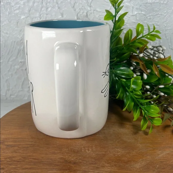 Rae Dunn Hoppy Easter Mug with Bunny White Blue 18 Oz Easter Drink Large Mug - Picture 5 of 12
